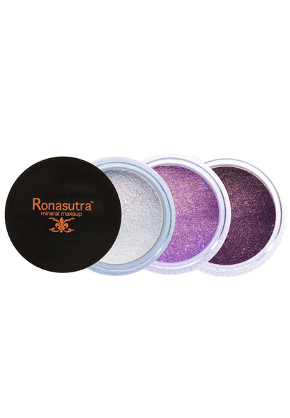 Mineral Eye Colour (Palette E4) - Soft Silver, Violet, Purple Brown (3g)